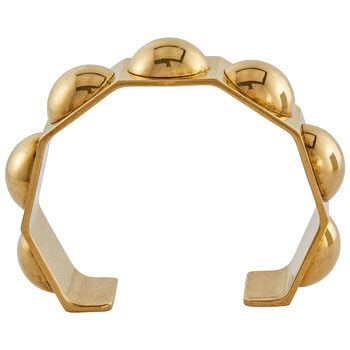 celine brass bangle|Celine Octogonal Bangle in Brass with Vintage Gold Finish.